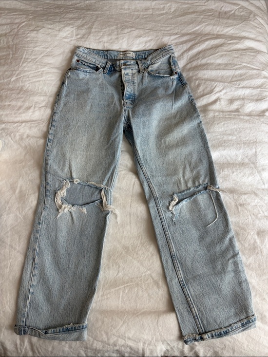 Abercrombie & Fitch Denim - Abercrombie & Fitch Light Blue Distressed Boyfriend Jeans